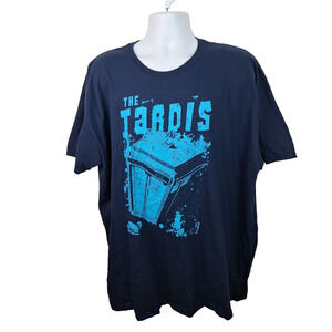 The Tardis Doctor Who 3XL Men's T-Shirt Ripple Junction Blue Size 3XL